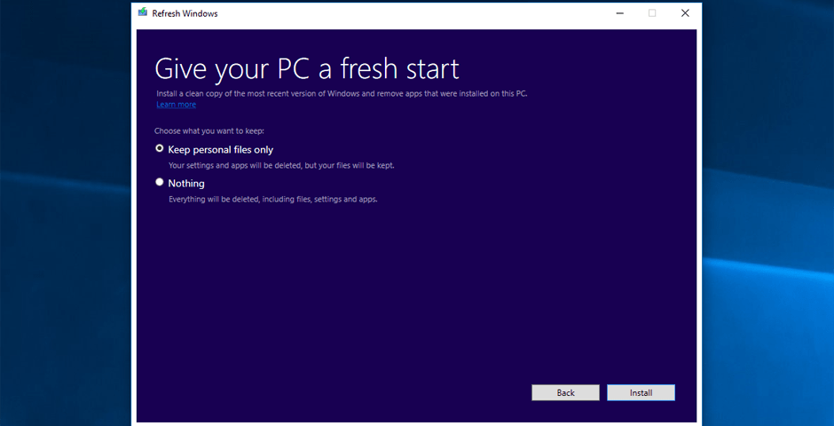 Refresh Windows