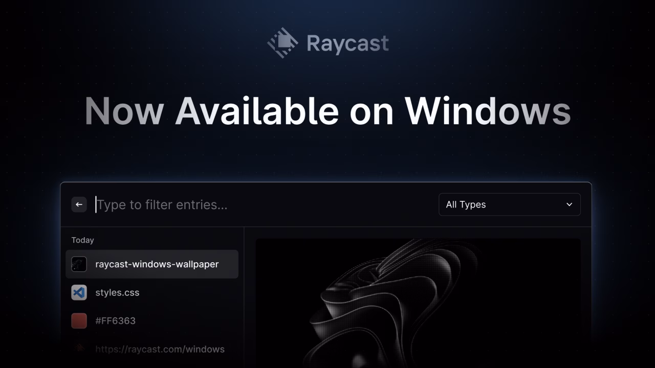 Raycast-ის ბეტა ვერსია Windows-ისთვის გამოვიდა
